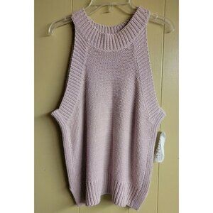 Cloth by design Medium Blush Sleeveless Open Side Slit Sweater Top